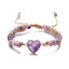 Ethnic Heart Shape Natural Stone Knitted Bracelet 2024 Edition