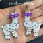 1 Pair Casual IG Style Animal Tree Wine Glass Acrylic Drop Earrings, Mardi Gras Carnival Tricolor Alpaca Champagne Bottle Ice Cream Tree Stud Earrings