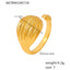 Preppy Style 18K Gold Plated Titanium Steel Adjustable Twist Ring