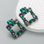 Fashion Alloy Diamond Square Hollow Mini Party Stud