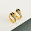 18K Gold Plated Cobra-shaped Zircon Hoop Earrings