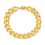 Hip-Hop Cuban Link Stainless Steel Men's Bracelet with Lobster Clasp - Multiple Widths Available