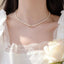 Retro Chic Layered Pearl Rhinestone Choker Necklace