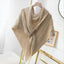 Women's Elegant Knit Triangle Scarf with Buckle