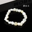 Simple Round Natural Stone Crystal Beaded Bracelet for Women