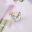 Fashion Gradient Butterfly Adjustable Copper Ring for Women