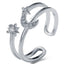 Vintage Heart-shaped Bear Star Moon Butterfly Alloy Rings Set