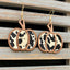 1 Pair Retro Leopard Leather Drop Earrings