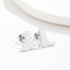 Simple Cactus Star Moon Stainless Steel Hollow Out Stud Earrings