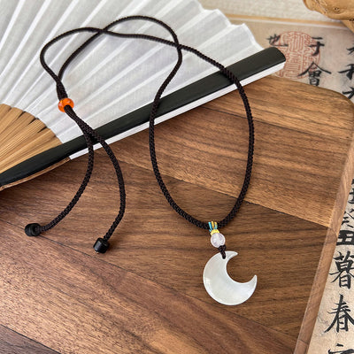 Elegant Moon Opal Pendant Necklace for Women - Minimalist Design