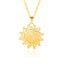 Wholesale 18K Gold Plated Sun Pendant Necklace Stainless Steel