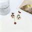 Fashion Cartoon Enamel Butterfly Bow Drop Earrings