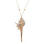 Glam Lady Natural Shell Gold Plated Pendant Necklace for Women