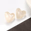 Sweet Heart Shape Colorful Resin Ear Studs for Women