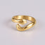 18K Gold Plated Titanium Steel Hug-Shaped Fashion Ring