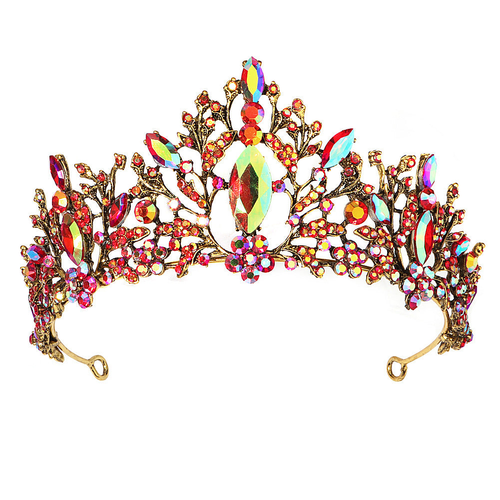 Elegant Baroque Alloy Plated Bridal Crown Accessory