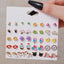 1 Set Cute Colorful Flower Resin Ear Studs - 20 Pairs Earrings Set