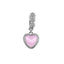 Casual Heart-Shaped Opal and Rhinestone Belly Ring Set in Stainless Steel and White Gold Plating