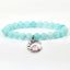 Casual Moon Crystal Beaded Women's Bracelet with Gemstone and Rhinestone Charms