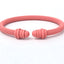 Simple Spiral Stripe Matte Color Open Cuff Bracelet for Women