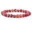 Retro Round Beaded Natural Stone Matte Finish Unisex Bracelet Set