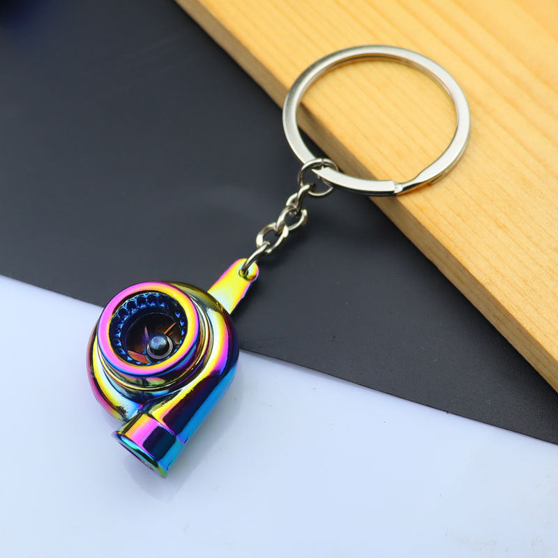 Simple Style Car Wheel Metal Keychain with Automotive Tool Charms