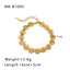 18K Gold Plated Stainless Steel Geometric Cuban Bracelet - Modern Classic Design for Women