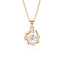 Sterling Silver Moissanite Zircon Pendant Necklace with Wheat Design