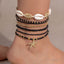 Bohemian Geometric Starfish Shell Beaded Knitting Women's Bracelet Set