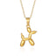 Vintage Dog Pendant Necklace - 18K Gold Plated Stainless Steel Chain