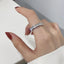 Fashion Zircon Inlay Titanium Steel Ring for Women