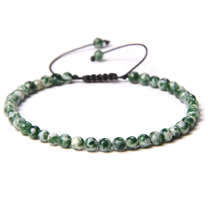 Casual Natural Agate Stone Adjustable Knitting Bracelet