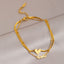 Simple Heart & Butterfly Resin Titanium Steel Anklet - 18k Gold Plated Trendy Women's Jewelry 2024