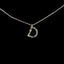 Simple Style 18k Gold Zircon Letter Pendant Necklace