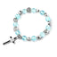 Simple Style Cross Crystal Beaded Bracelet