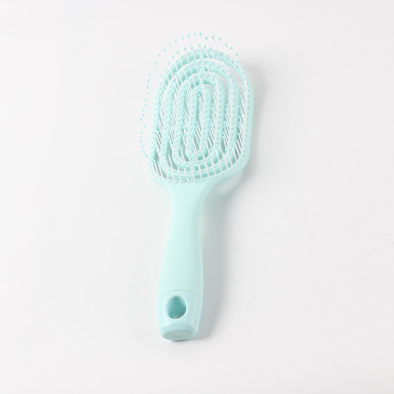 Simple Classic Solid Color Plastic Hairdressing Comb for Women - Fluffy Styling and Curling