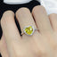 Fashion Heart Shape Yellow Crystal Adjustable Women's Ring