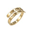 Retro Stainless Steel Letter Open Ring - Fashion Double Layer Design