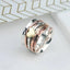 Retro Color Block Heart Spinner Alloy Plating Women's Ring