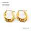 Elegant 18K Gold Plated Stainless Steel Hoop Earrings for Women