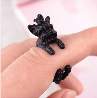 1 Piece Fashion Animal Adjustable Alloy Rings - Cute Dog, Cat, Elephant Design