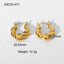 Gold-plated Twisted Croissant Stainless Steel Hoop Earrings