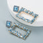 Fashion Geometric Square Alloy Earrings with Colorful Rhinestones