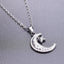 Simple Moon and Star 18K Gold Plated Stainless Steel Pendant Necklace