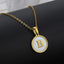 Simple Style Round Letter Titanium Steel Necklace Plating Stainless Steel Necklaces