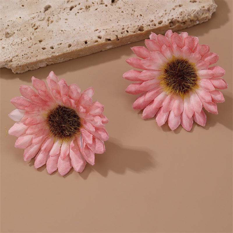 1 Pair Colorful Daisy Flower Drop Earrings