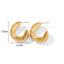 1 Pair Geometric Hollow 18K Gold Plated Stainless Steel Earrings