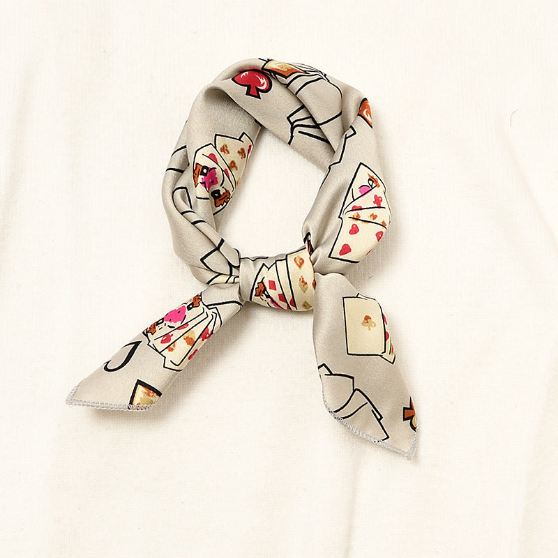 Square Silk Scarf Women's Retro Autumn Winter Fashion Accessory