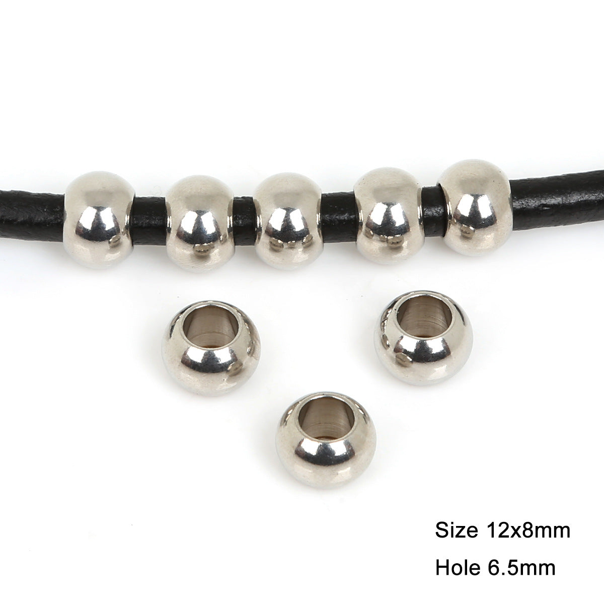 304 Stainless Steel Spacer Beads for DIY Jewelry Making - Mixed Sizes and Quantities