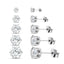 Simple Geometric Zircon Earrings Set